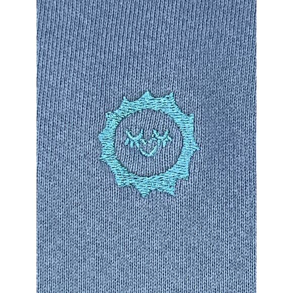 Big Bud Press Teal Blue Cotton Crewneck Sweatshirt XS Made In Los Angeles - Picture 2 of 8